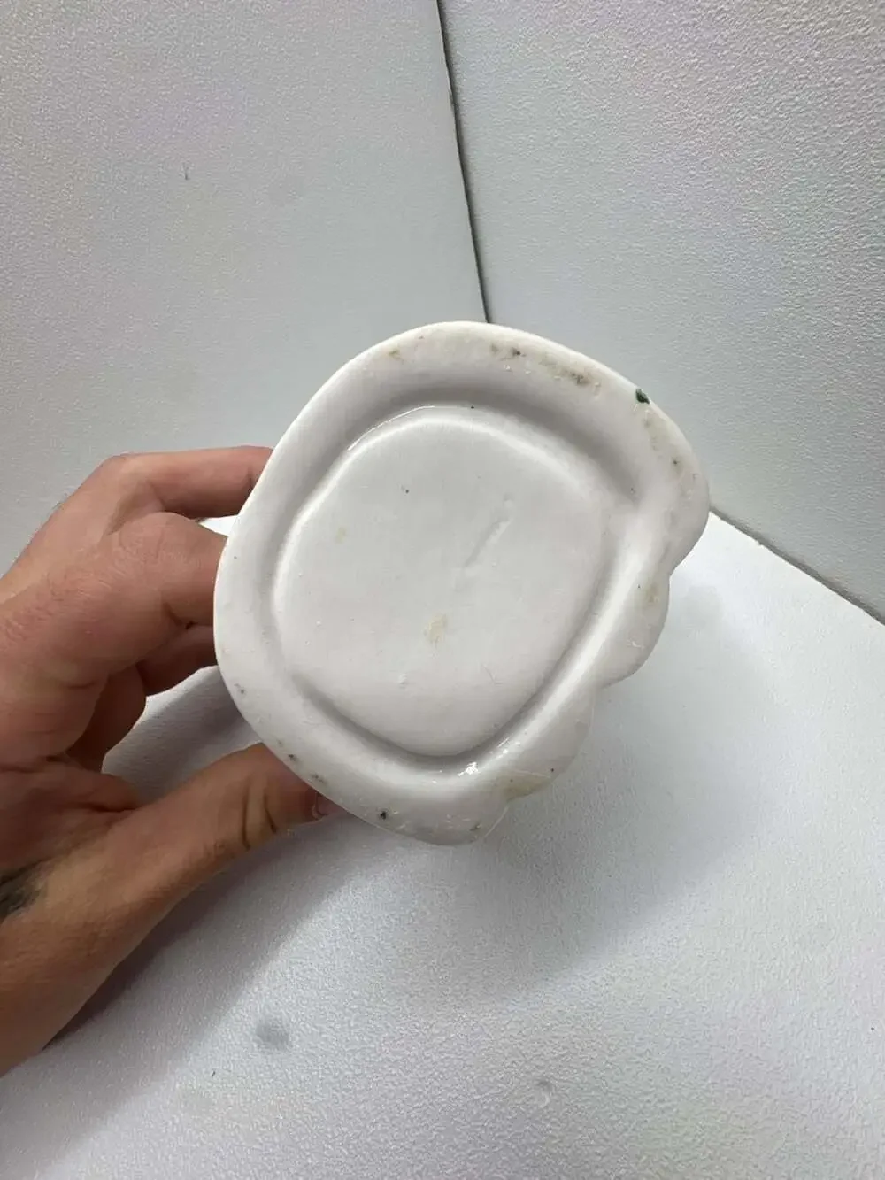 Vintage Ceramic Poinsettia Star Cut-Out Tea Light Candle Holder